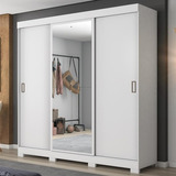 Guarda-roupa Casal 3 Portas De Correr Nt5020 Notável Móveis Cor Branco