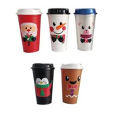 20 Vasos Cafetero Navideño Tipo Star Reusable 16oz O 473 Ml