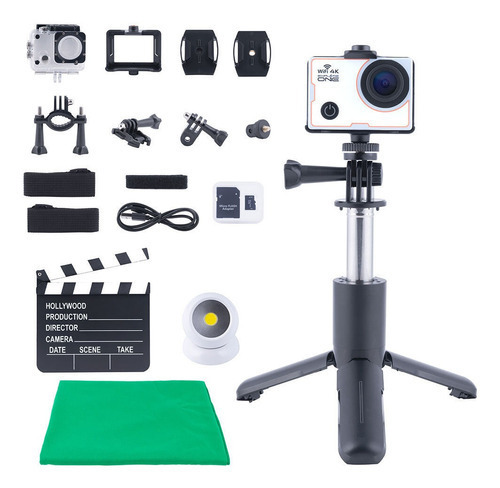 Explore One Kit De Video Wifi Media Maker 4k Sd 32gb Tripie Color Blanco