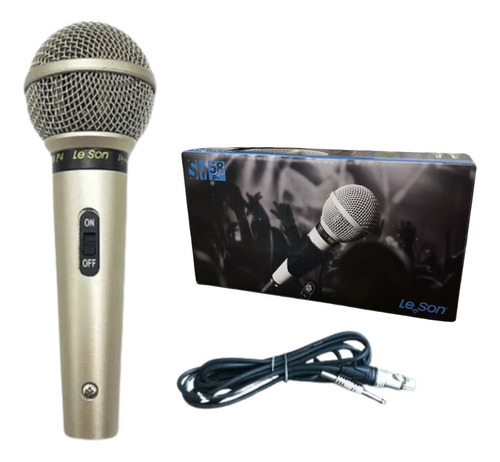 Microfone Leson Sm-58-p4 Com Fio