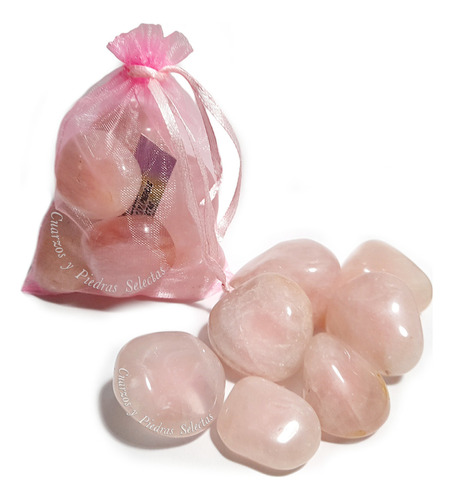 Cuarzo Rosa Pulido En Bolsa Piedra Natural 225g Calidad