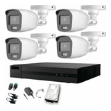 Epcom Kit 4 Cámaras De Seguridad B8-kit-cv/a-4csc3 Cctv Exterior Colorvu Alta Definición  Metálicas Videovigilancia B8-kit-cv/a Micrófono Integrado