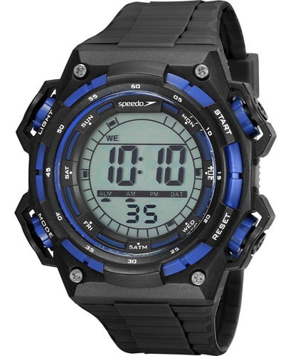 Relógio Speedo Digital 81200g0evnp1 Preto E Azul 81200
