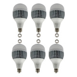 6x Lampada Bulbo 65w Led Alta Potencia Radiador Em Aluminio
