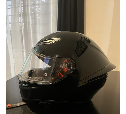 Casco Agv Integral Negro Talle Ml, Impecable!!