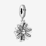 Charm,dije Pandora Flor Pétalos Cubic Plata925 Original 