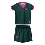 Conjunto Infantil Fluminense Of.3 22/23 Torcedor Umbro Verde