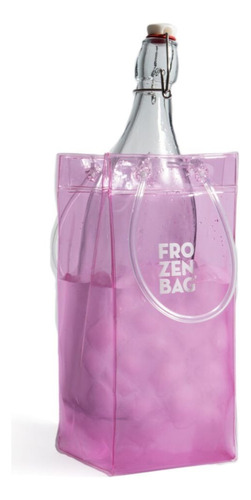 Hielera Frapera Frozen Bag Classic Rosa Para Botella