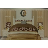 Cubre Cama Acolchado + Sabanas+cortinas - 2 Pl Set 7 Piezas 