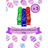 3 X Conejitos De Chocolate Planos Ambrosoli 60g C/u. Pascua!