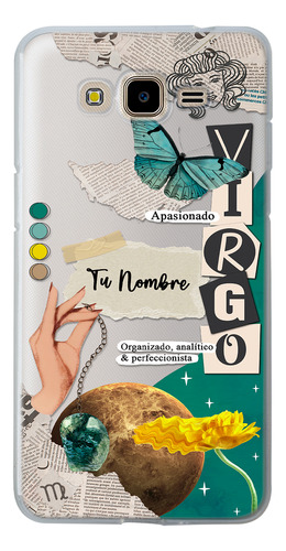 Funda Para Galaxy Mujer Signo Zodiaco Virgo Con Tu Nombre