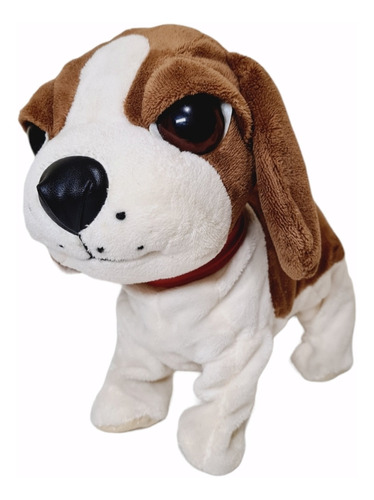 Pelúcia Cachorro Filhote Basset Eletrônico 26 Cm 