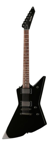 Guitarra Eléctrica Harley Benton Pro Series Ex-84 Modern De Caoba Black Con Diapasón De Ébano