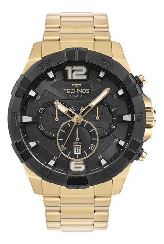 Relógio Technos Masculino Dourado Cronógrafo Js26aeu/1p