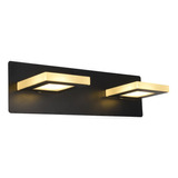 Aplique Led 2 Luces 10w Negro Moderno Deco Baños  Mks