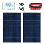 Kit De Energia Solar Resun 2 Placa 100w Controlador Cabo 10m