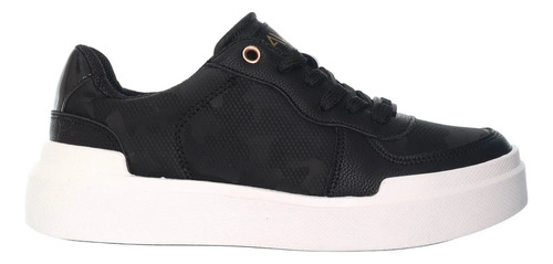 Tenis Deportivo Negro X Camuflado Para Mujer Ta743 Zavatty