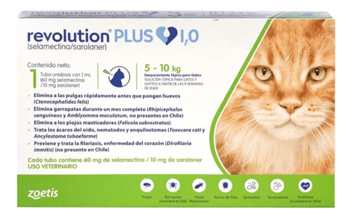 Revolution Plus 1ml Gatos 5-10kgs 1 Pipeta