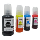 Kit 4 Botellas De Tinta Compatible Epson T504