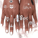 Pack De Anillos Midi Rings, Fashion.