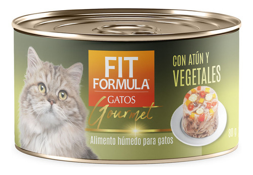 Alimento Húmedo Fit Formula Gato Gourmet Atún Y Vegetal 80gr