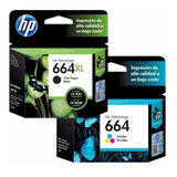 Cartucho Hp 664xl Negro + 664 Color Originales En Combo