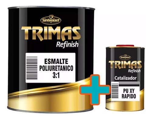 Pintura Automotor Poliuretano Blanco + Catalizador Trimas 1l