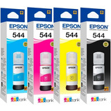 Botellas De Tinta Epson T544 544 Combo X4 L3110 L3150 L5190 