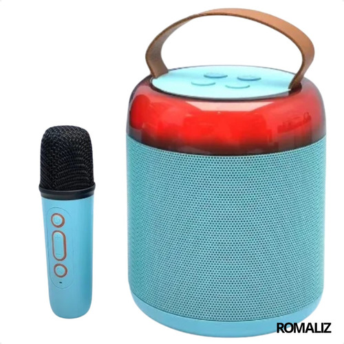  Caixa Som Bluetooth Com Microfone Infantil Karaoke Sem Fio
