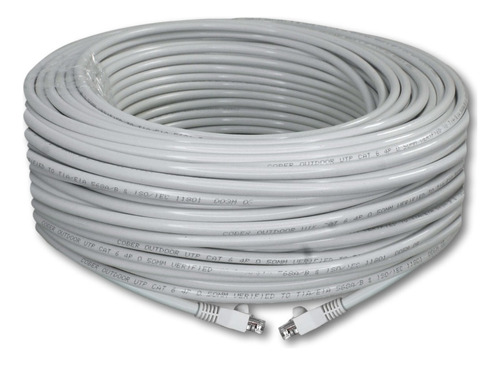 Cable De Red Ethernet Internet 15metros Cat6 Exterior Blanco