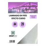 Laminado En Frio Efecto Cuero 20 Hojas A4