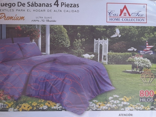 Sabana De Algodon Full Marca Casatex 2 Plazas 800 Hilos