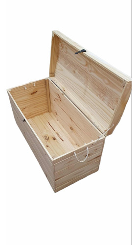 Baul De Madera Organizador De Pino 80cm Ancho