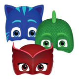 Máscaras Cumpleaños Pj Masks X 6 Original Cotillón Activarte