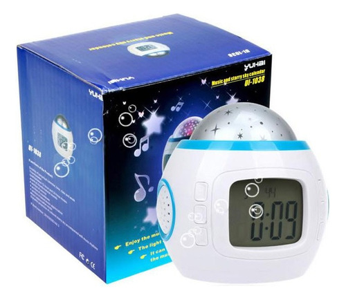 Reloj Despertador Para Niños Proyector De Estrellas Y Luna