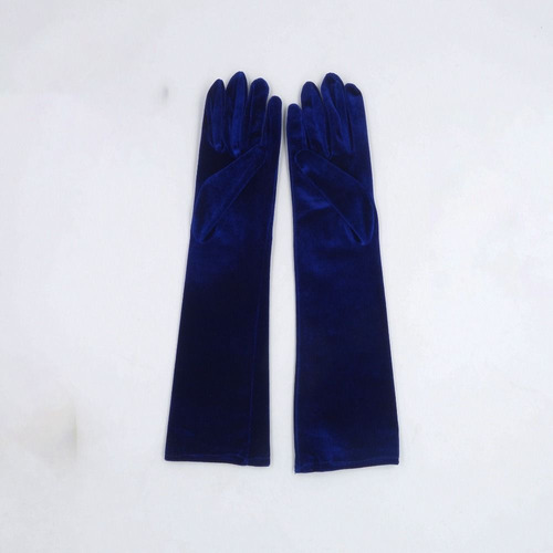 Guantes Largos De Terciopelo Para Ropa De Club, 45 Cm, Gótic