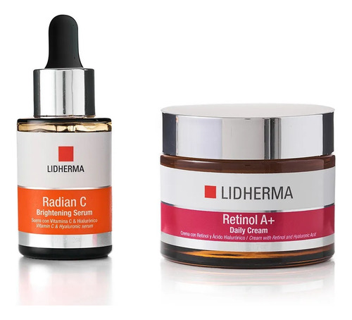 Retinol A+ Daily Cream + Radian C Brightening Serum Lidherma