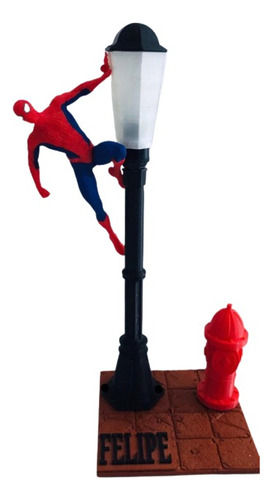 Velador / Lampara Spiderman Personalizado Con Nombre