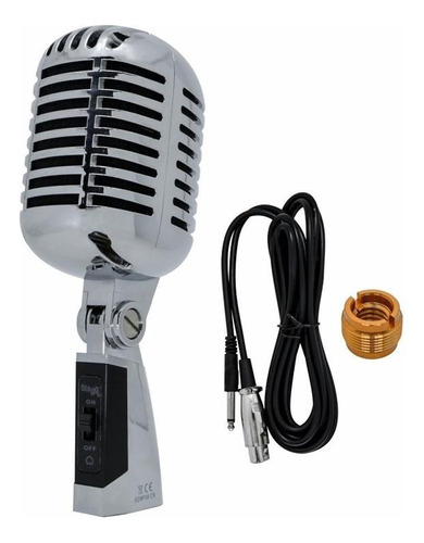 Microfono Dinamico Vintage Con Cable Stagg Sdmp40cr Cuo