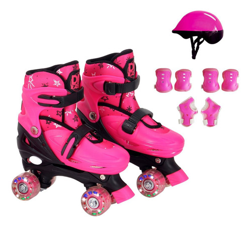 Patins Roller Flash Ajustável 34 Ao 37