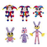 6 Pcspiezas Peluche De Circo Digital, Conejitos.payasos