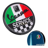 Emblema Vespa Adesivo Service 3d Itália Piaggio Gts Gtv Lx L