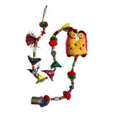 Tira Decorativa Crochet Indú Buho Regalería Colgante Set X3