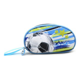 Cartuchera Escolar Futbol Trendy 3d Ar1 16756 Ellobo Color Celeste Ng