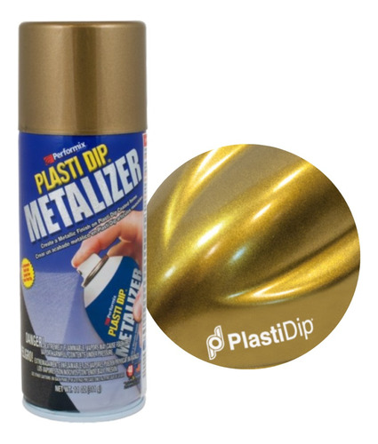 Pintura Removible Plastidip Aerosol Metalizer Oro Metalizado