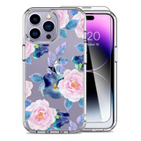 Funda Luhouri Para iPhone 14 Pro Max C/pant Blue Floral