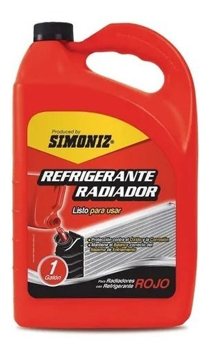 Refrigerante Simoniz Color Rojo X 1 Galón