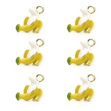 Pingente Coleção Frutas : Banana - 6 Unidades