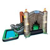 Jurassic World Bounce House - Tobogn Acutico Con Piscina, Ad