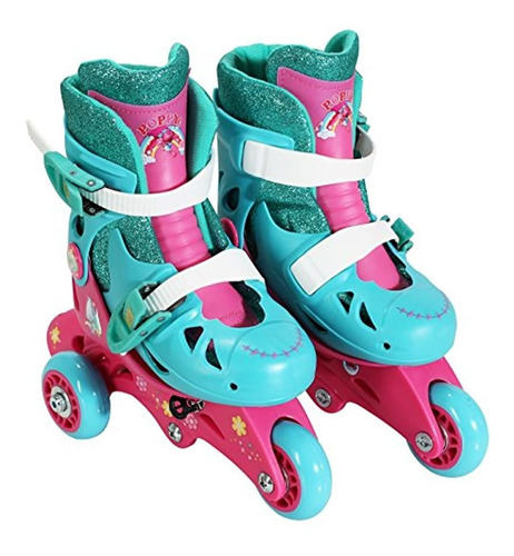 Dreamworks Trols Poppy Las Niñas Glitter Convertible Patines